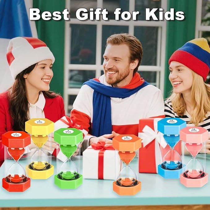10 Minute Hourglass Sand Timer, Unbreakable Hourglass Sand Clock 10 Min, Reloj De Arena 10 Minutos, Colorful Plastic Hour Glass Sandglass for Classroom Games (Blue)